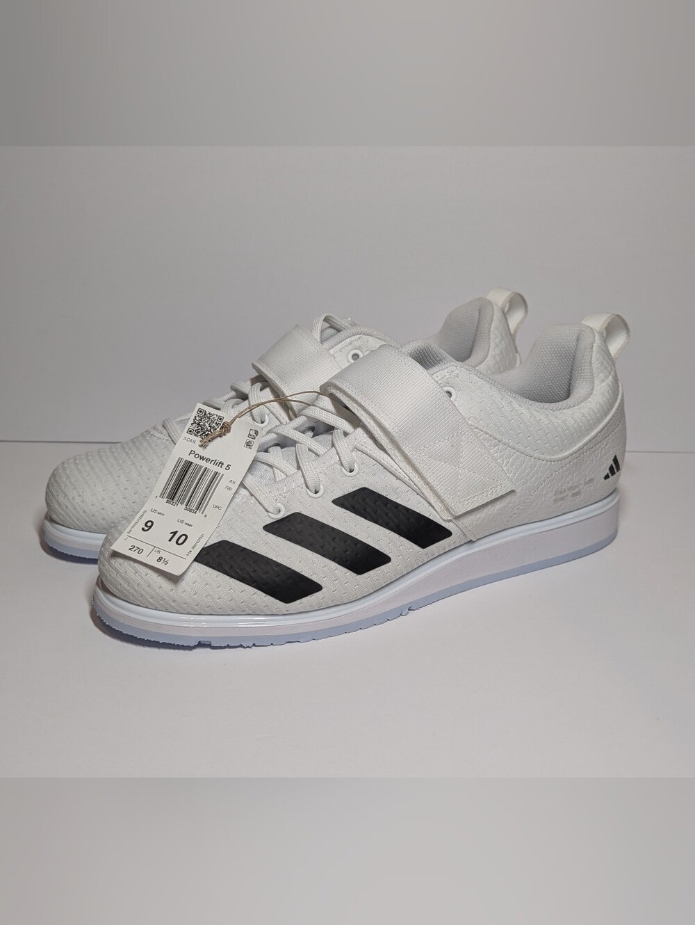 Adidas Powerlift 5 Men's Weightlifting Shoes White/Black JP6199 Men's Size 9 NEW